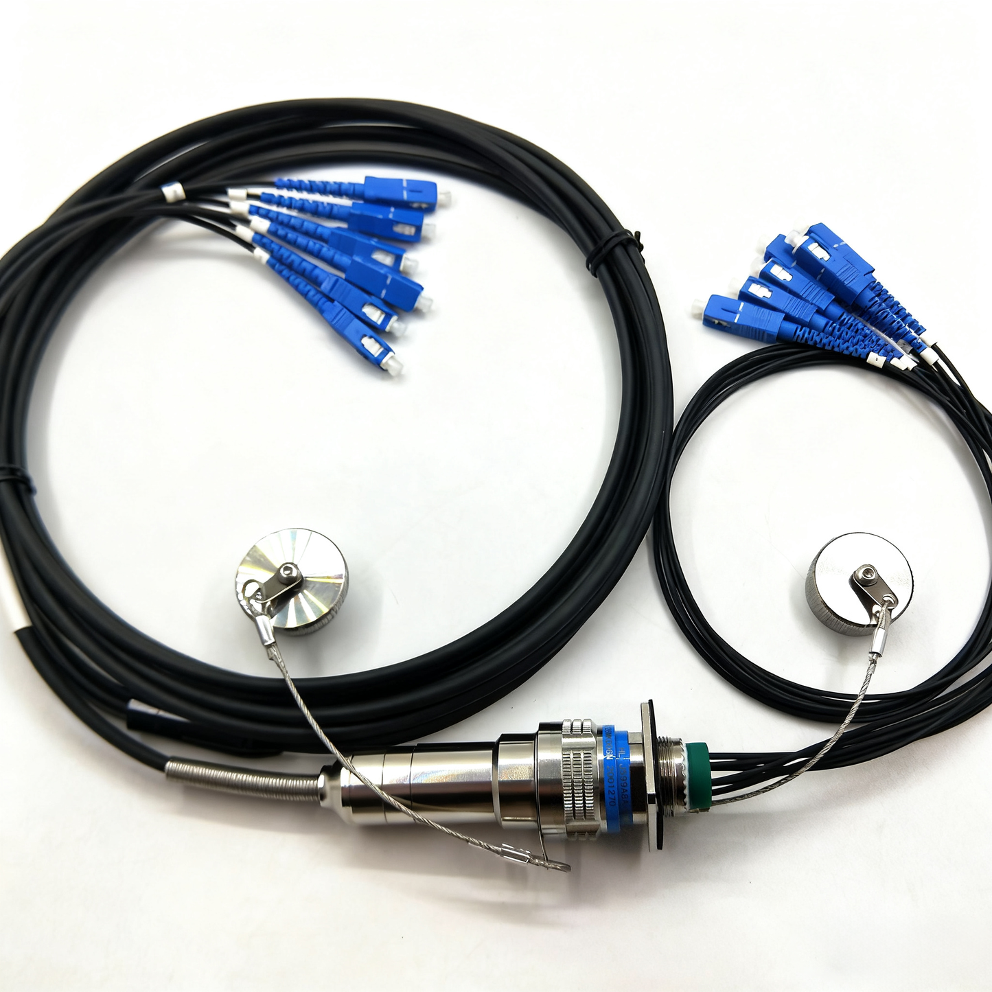ARINC 801 D38999 Series Fiber Optic 15# 6Cores Receptacle Connectors optical cable Assembly