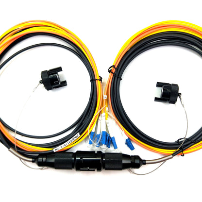 Outdoor Waterproof Fiber Optical Cable Connector YZC 4 Cores Plug