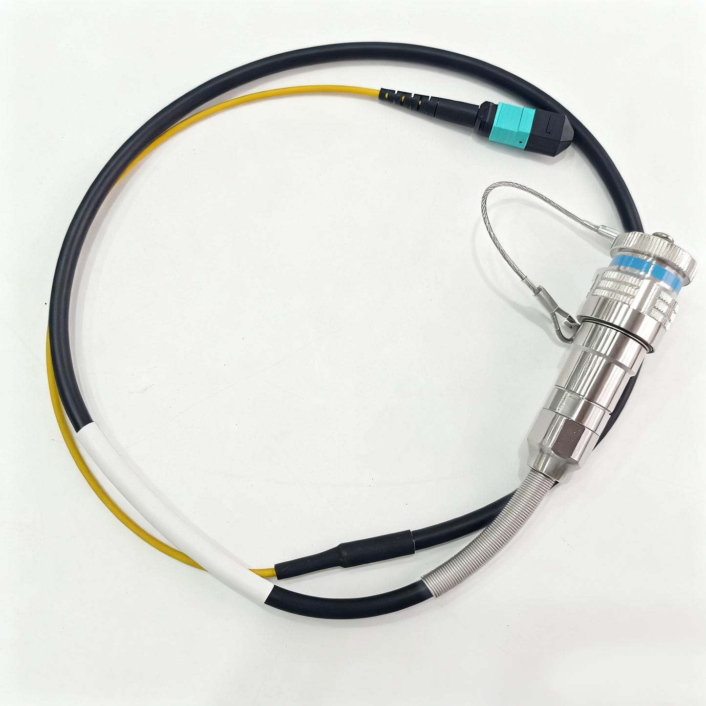 D38999 Series Standard Circular Connector 4Cores Plug and Socket J599/26KC04B1N Fiber Optic Cable Assembly