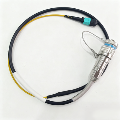 D38999 Series Standard Circular Connector 4Cores Plug and Socket J599/26KC04B1N Fiber Optic Cable Assembly