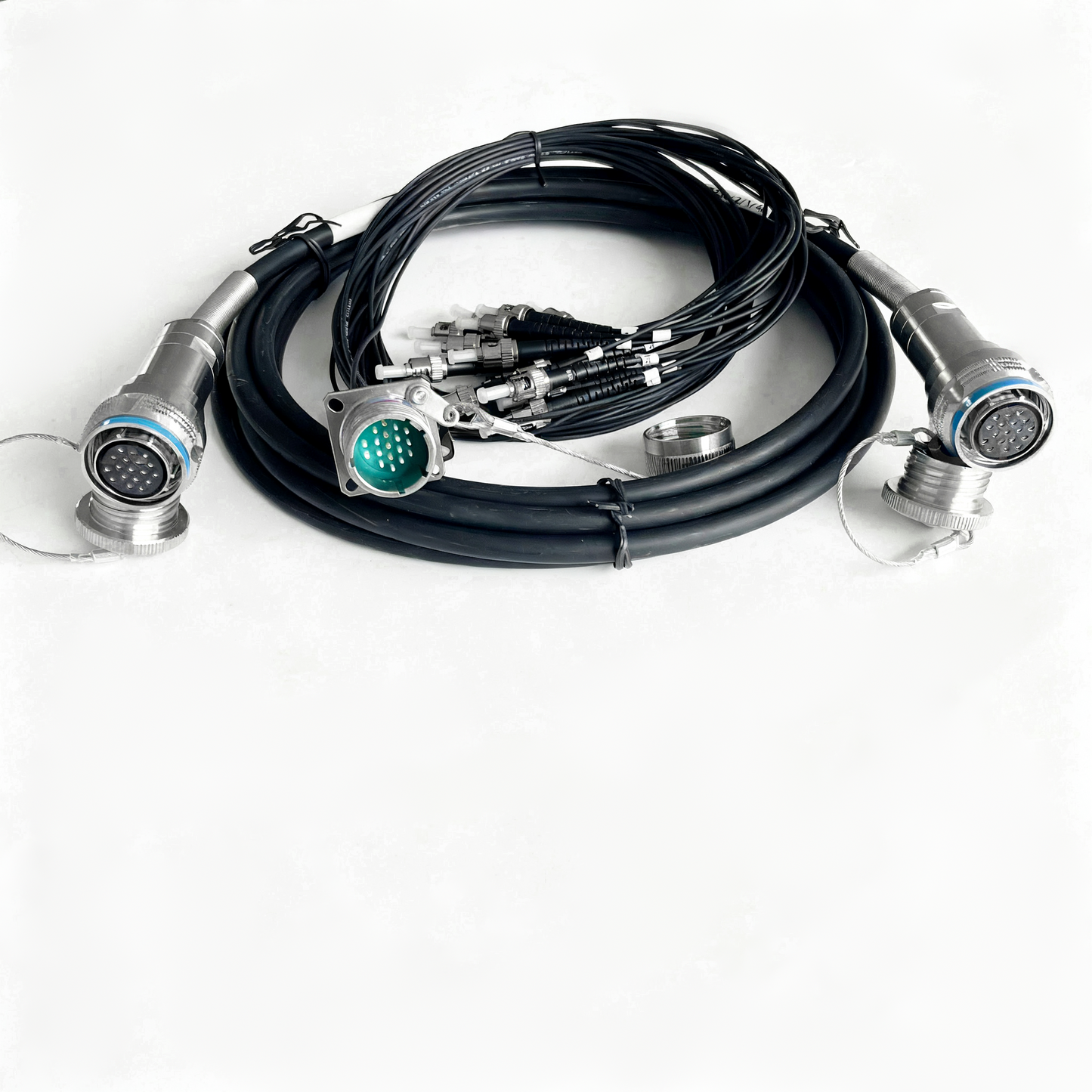 D38999 18Cores Single Mode Fiber Cable Plug and Socket J599/26KD18B1N -J599/26KD18B1N Fiber Optic Cable Assembly