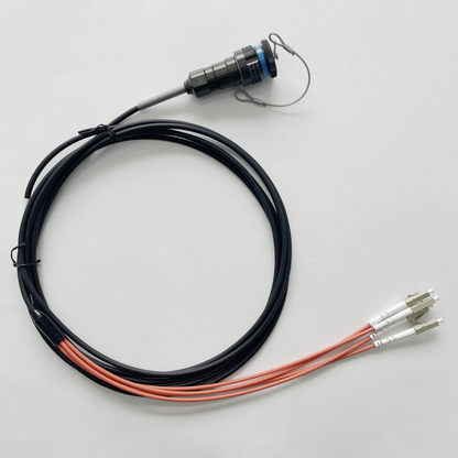 D38999A8/26WC04N ARINC801 Series 4CORES IP67 Waterproof Connectors Fiber Optic Cable Assembly