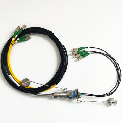 D38999 Series Standard Circular Connectors 4Cores Plug Fiber Optic Cable Assembly