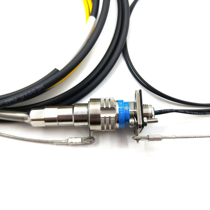 D38999 2 Cores Socket with One End of 2 LC Fiber Contacts / Optical Cable Connector