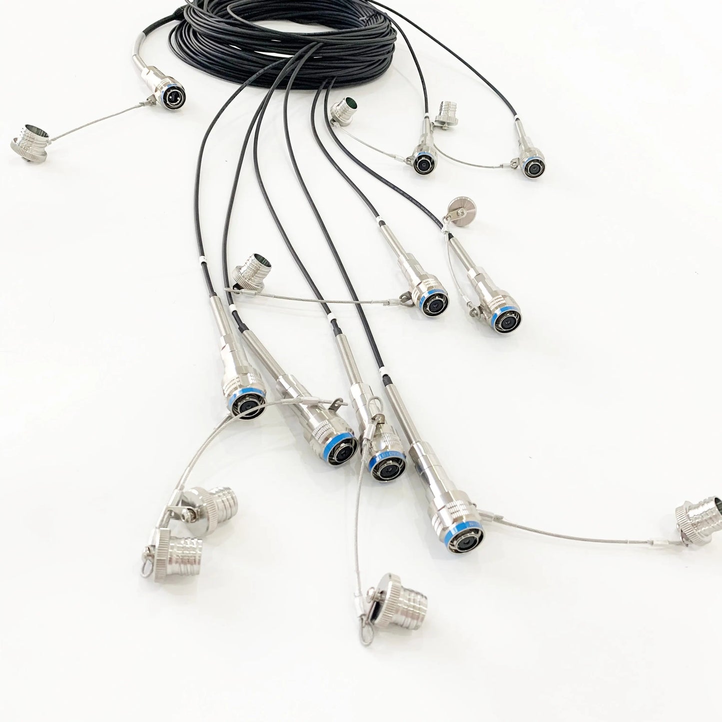 D38999 MT Series GYM18 Fiber Optic 13# 1MT 12cores Plug and SOCKET Connectors Cable Assembly