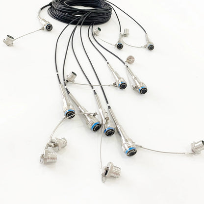 D38999 MT Series GYM18 Fiber Optic 13# 1MT 12cores Plug and SOCKET Connectors Cable Assembly