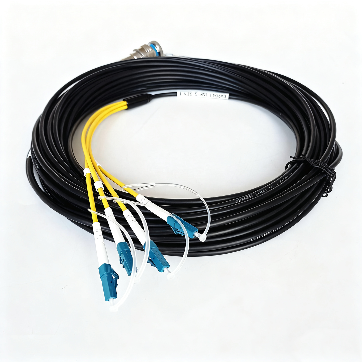 D38999 Series Standard Circular Connectors 4Cores Socket Fiber Optic Cable Assembly