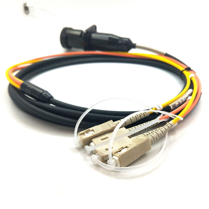 YZCEB Expanded Beam Fiber Cable Connector Outdoor Using Cable Assemblies