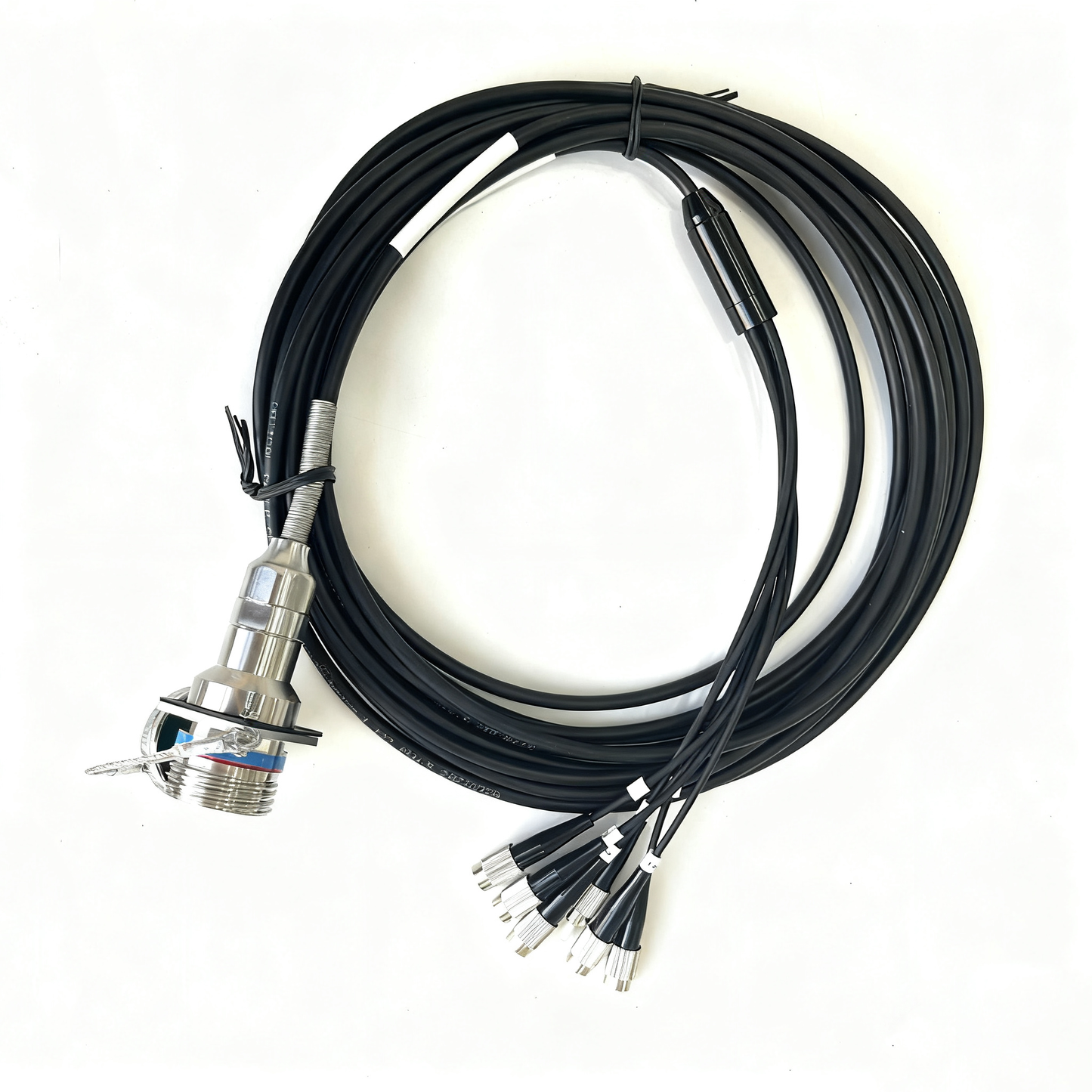 D38999 6Cores Single Mode Fiber Cable Plug and Socket J599/20KE06A1N -6FC Fiber Optic Cable Assembly