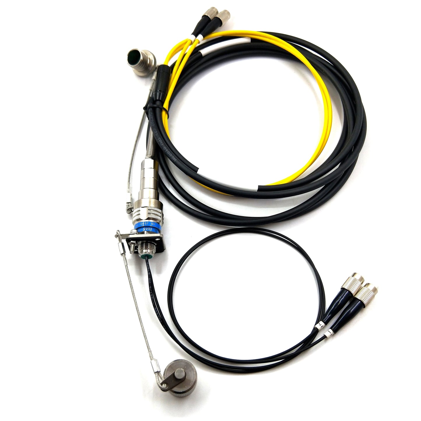 D38999 2 Cores Socket with One End of 2 LC Fiber Contacts / Optical Cable Connector