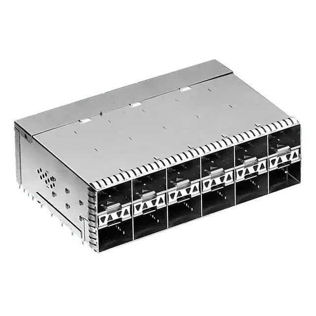 TE 2198339-6 zSFP+ Cage 2x6 Port With Integrated Connector Included Lightpipe