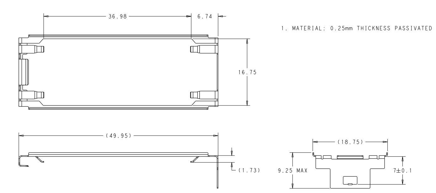 2-2170740-3 QSFP28 Cage Assembly 1 x 3 Port With Heat Sink 28 Gb/s Included Lightpipe