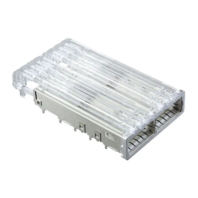 TE 2315050-1 ZQSFP+ Cage Ganged (1 x 2) Connector With Lightpipe