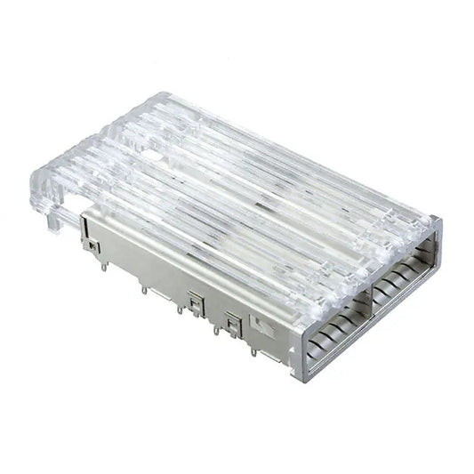 TE 2315050-1 ZQSFP+ Cage Ganged (1 x 2) Connector With Lightpipe