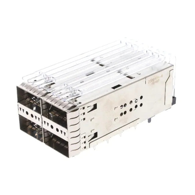 TE 2308171-6 ZQSFP+ Receptacle With Cage Ganged (2x2) Connector Included Lightpipe