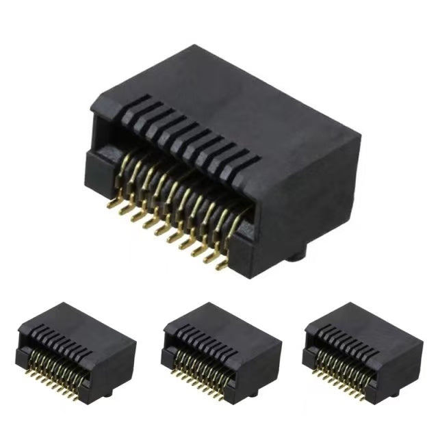 E81M0-002-01-FT SFP Receptacle Connector Solder Surface Mount 20 Position, Right Angle