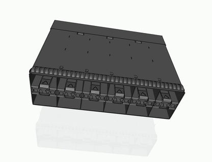 TE 2291491-1 zSFP+ Receptacle with Cage Ganged (2x6) Connector 32 Gb/s External Springs Included Lightpipe