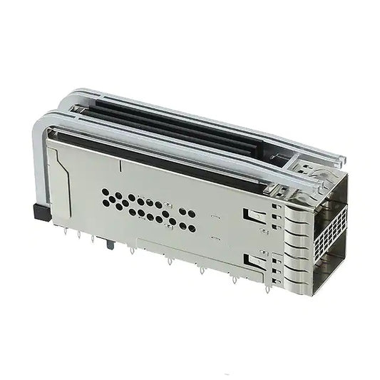 2299940-5 TE ZQSFP+ Receptacle With Cage Ganged (2x1) with Heat Sink Connector Included Lightpipe