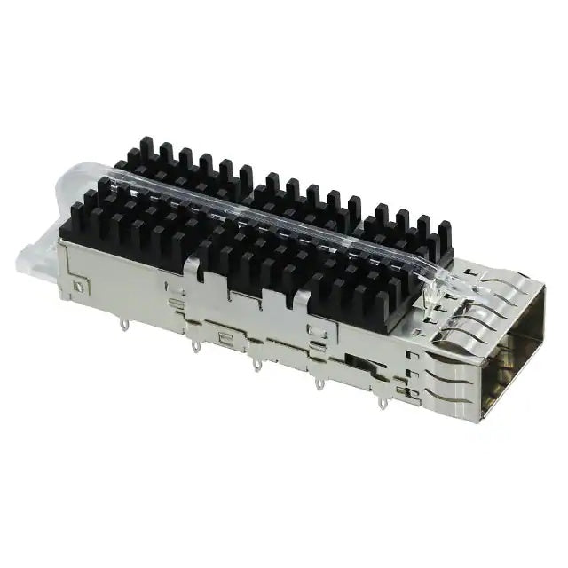 TE 2170705-8 ZQSFP+ Cage with Heat Sink Connector 1x1 Included Lightpipe 28 Gb/s