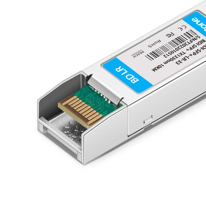 Cisco SFP-10G-BXD-I Compatible 10GBASE-BX10-D BiDi SFP+ 1330nm-TX/1270nm-RX 10km DDM LC SMF Industrial Transceiver Module