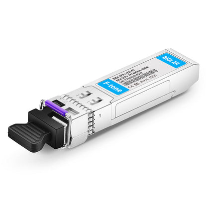 Cisco SFP-10G-BX80U Compatible 10GBASE-BX80-U BiDi SFP+ 1490nm-TX/1550nm-RX 80km DDM LC SMF Transceiver
