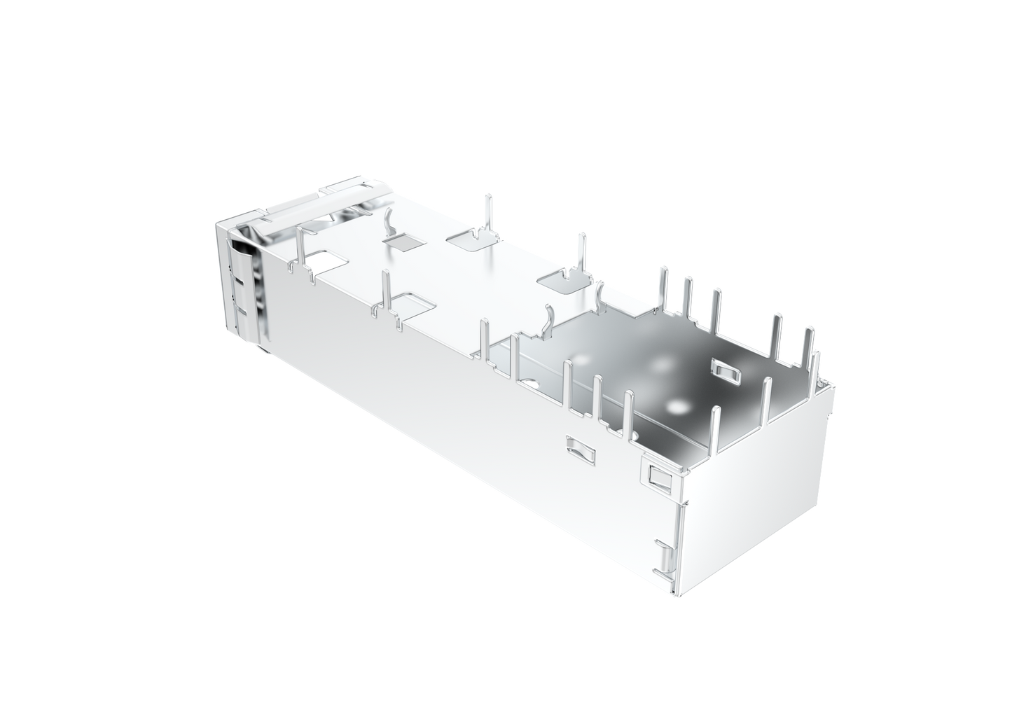 FT11BCS2000 SFP+ 1X1 Cage With Grounding Pin EMI Spring Finger