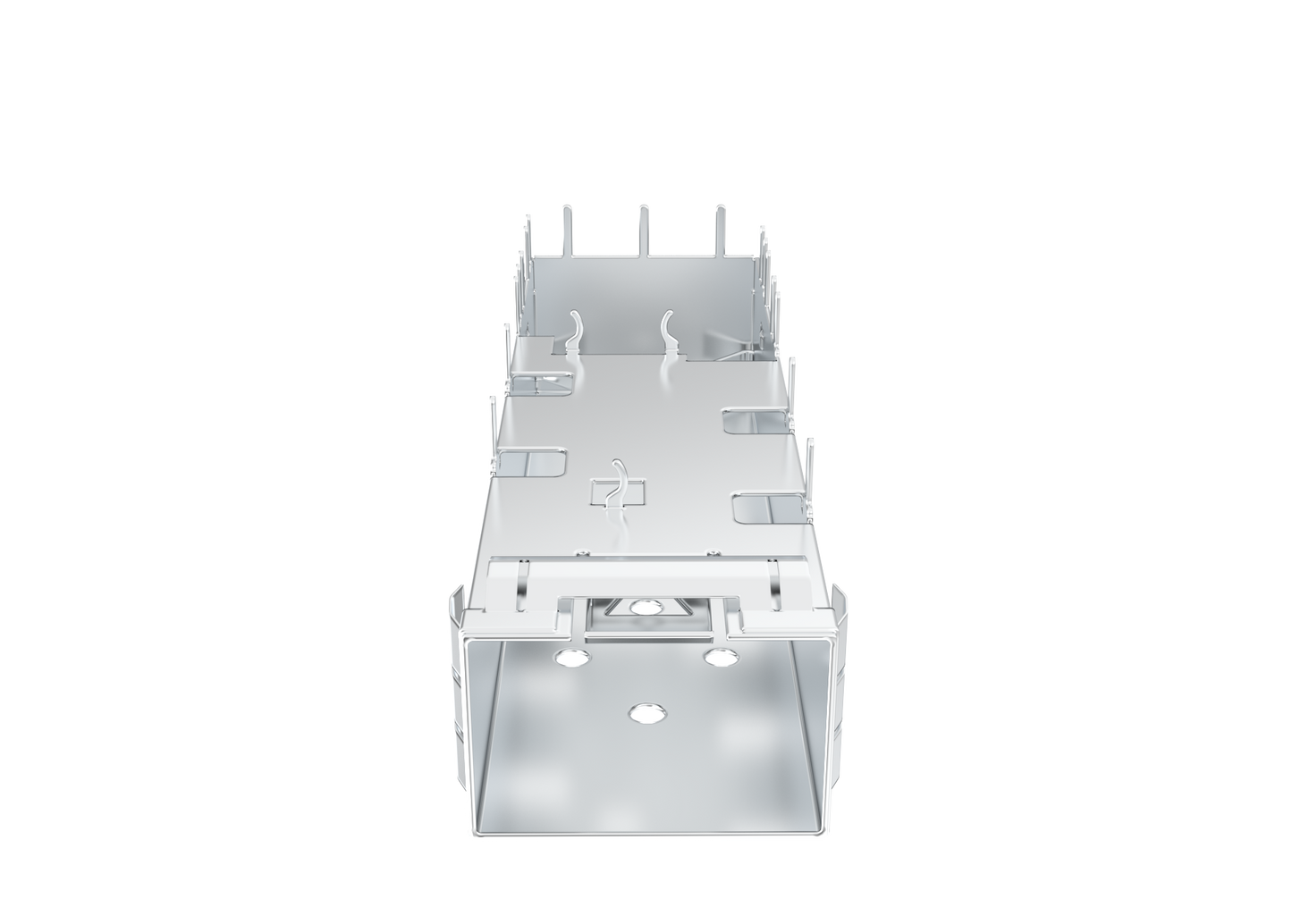 FT11BCS2000 SFP+ 1X1 Cage With Grounding Pin EMI Spring Finger