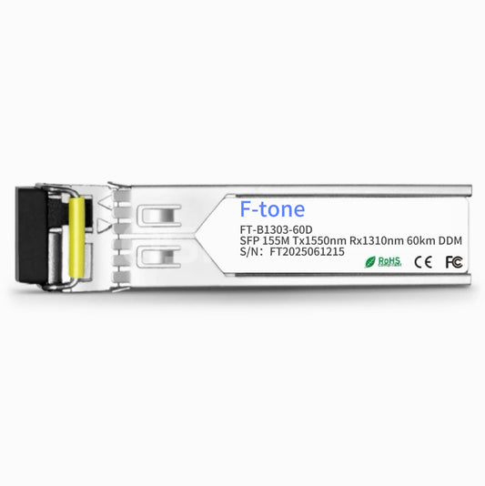 FTCS-B1303-60D SFP 155M Tx1550nm Rx1310nm 60km DDM Transceiver Module