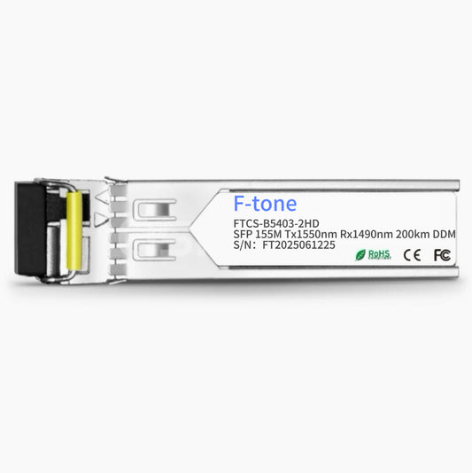 FTCS-B5403-2HD SFP 155M Tx1550nm Rx1490nm 200km DDM Transceiver Module