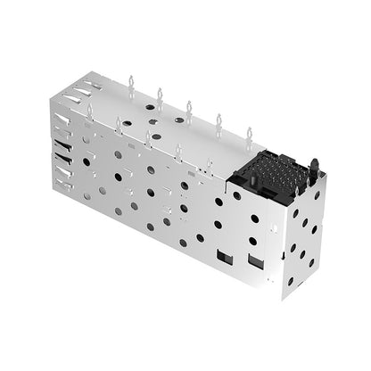 F-tone FT21AC02201 2x1 Port SFP Cage Connector Press-Fit With Inner LightPipe