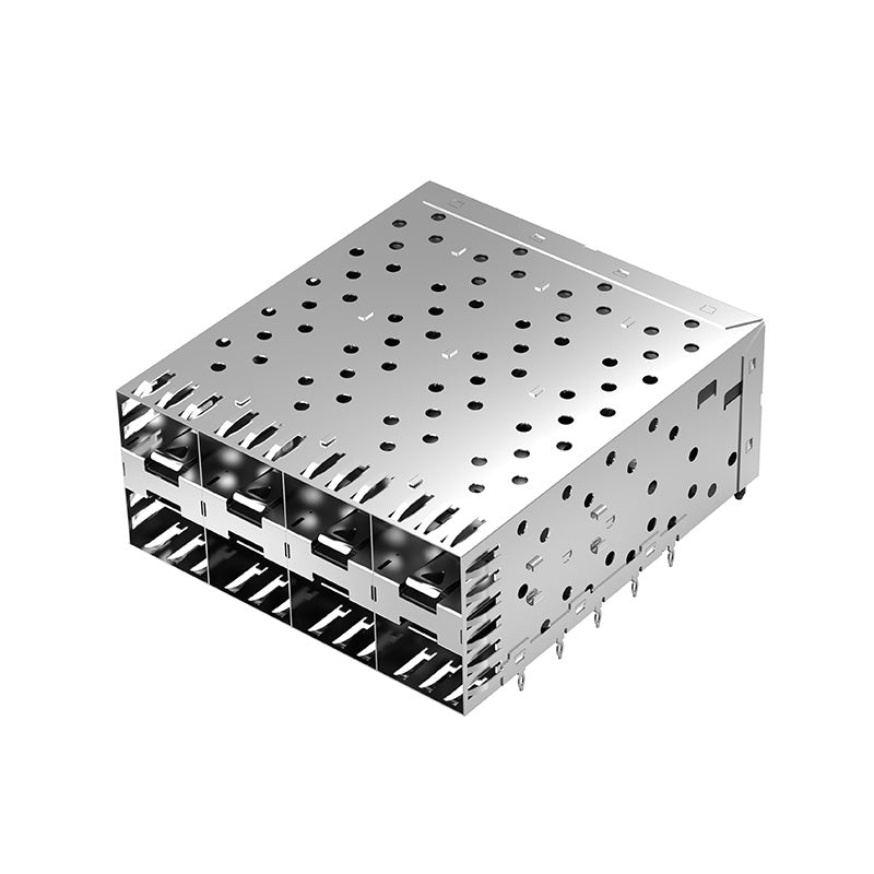F-tone FT24AC01201 SFP 2x4 Cage Connector With Inner LightPipe