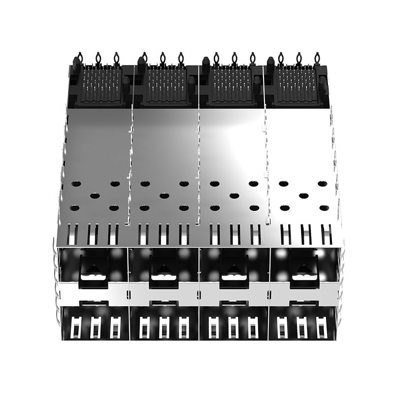 F-tone FT24AC01201 SFP 2x4 Cage Connector With Inner LightPipe