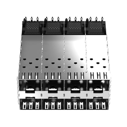F-tone FT24AC01201 SFP 2x4 Cage Connector With Inner LightPipe