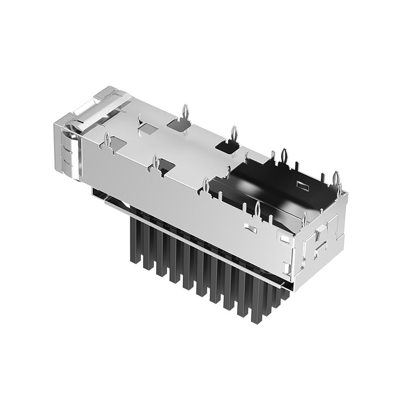 FT1LP11BC02060 SFP+ 1x1 Cage With Heat Sink Press-Fit