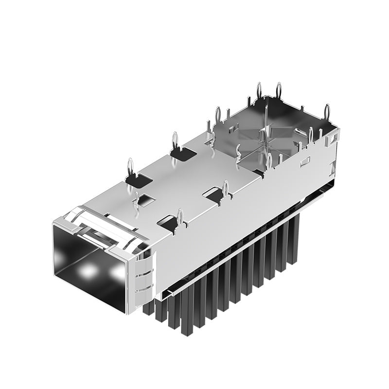 FT1LP11BC02060 SFP+ 1x1 Cage With Heat Sink Press-Fit