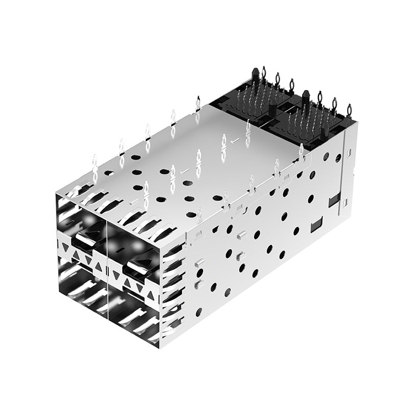 FT22AC01201 SFP 2x2 Cage Connector Press-Fit With Inner Light Pipe