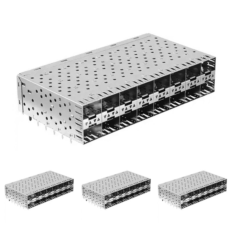 SFP0-3000-L 2X8 Ports 5GBS SFP Cage & Connector WITH LIGHT PIPES NPB