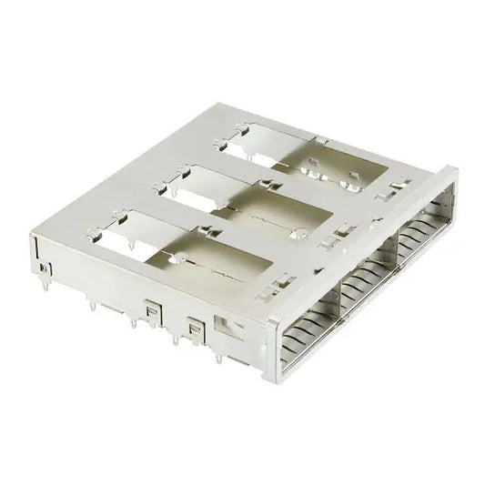 TE 2007474-1 Ganged 1x3 QSFP+ Cage Through Hole No Lightpipe