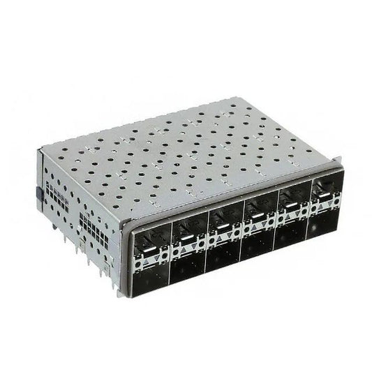 TE 2180640-1 SFP+ Receptacle With Cage Ganged (2x6) Connector 240 (20 x 12) Position Included Lightpipe