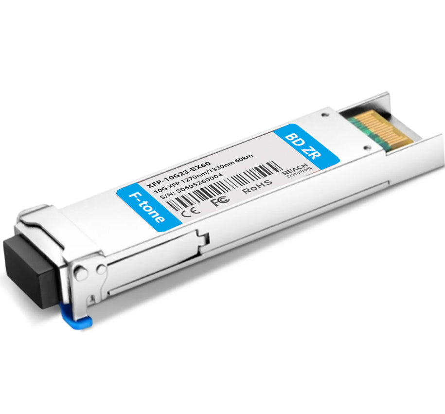 Cisco XFP-10G-BX60U Compatible 10GBASE-BX XFP BiDi 1270nm-TX/1330nm-RX 60km Simplex LC SMF Transceiver Module