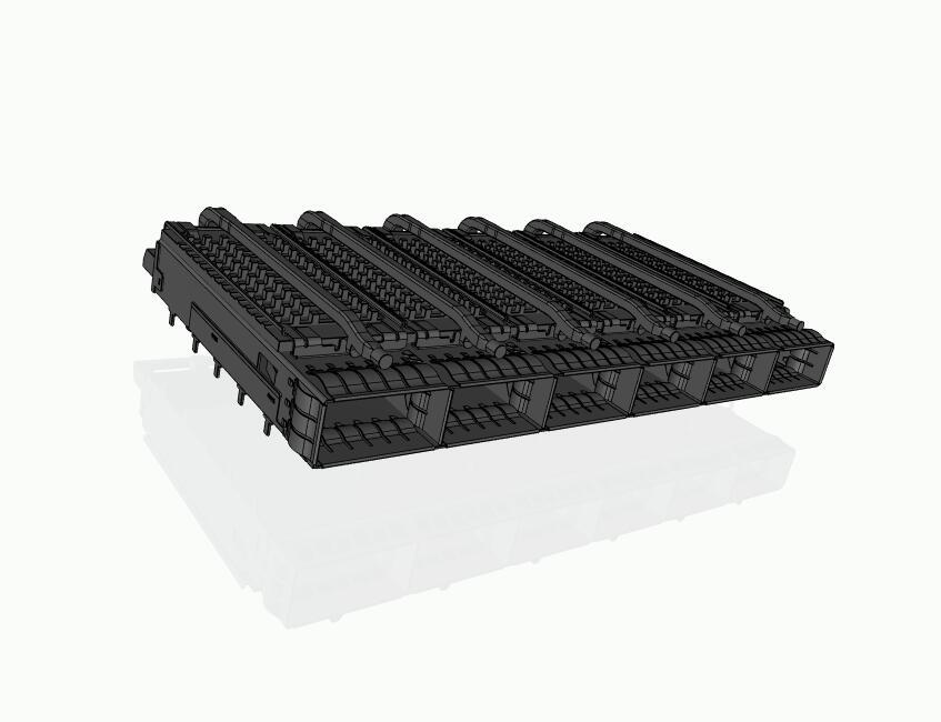 TE 2170708-1 ZQSFP+ Cage Ganged (1 x 6) with Heat Sink Connector Included Lightpipe Internal/External EMI Springs