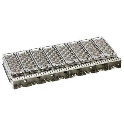2294408-2 TE zSFP+ Cage Ganged (1 x 8) Connector Press-Fit 32 Gb/s EMI Springs
