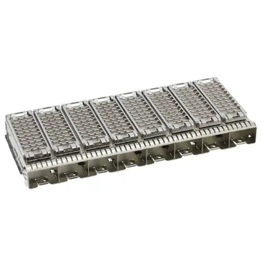 2294408-2 TE zSFP+ Cage Ganged (1 x 8) Connector Press-Fit 32 Gb/s EMI Springs