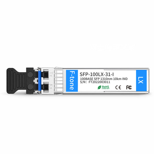 Cisco GLC-FE-100LX-RGD Compatible 100BASE-LX SFP 1310nm 10km Duplex LC SMF Transceiver Module (Industrial)