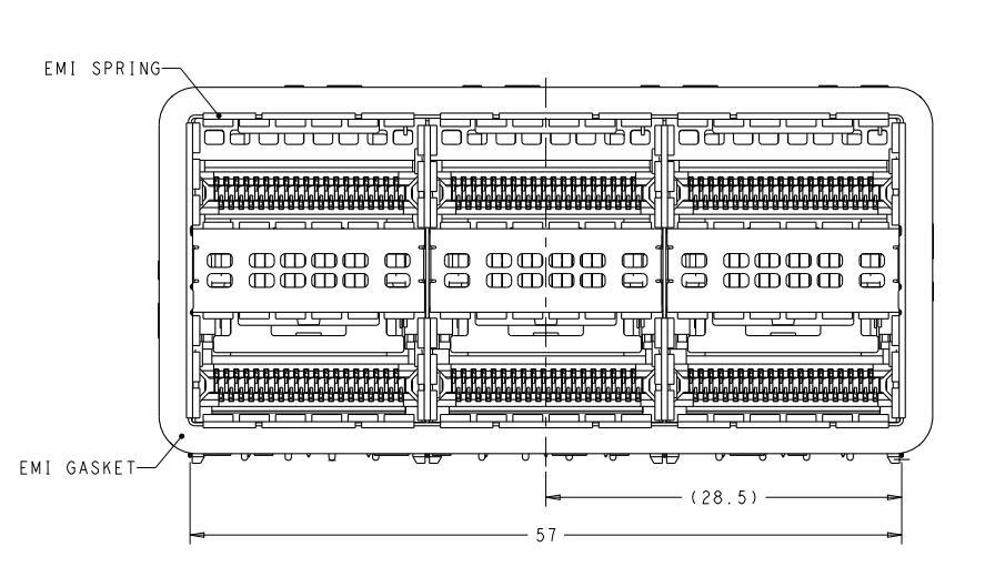 2214565-1 ZQSFP+ Cage Assembly 2x3 Port With Integrated Connector 28 Gb/s