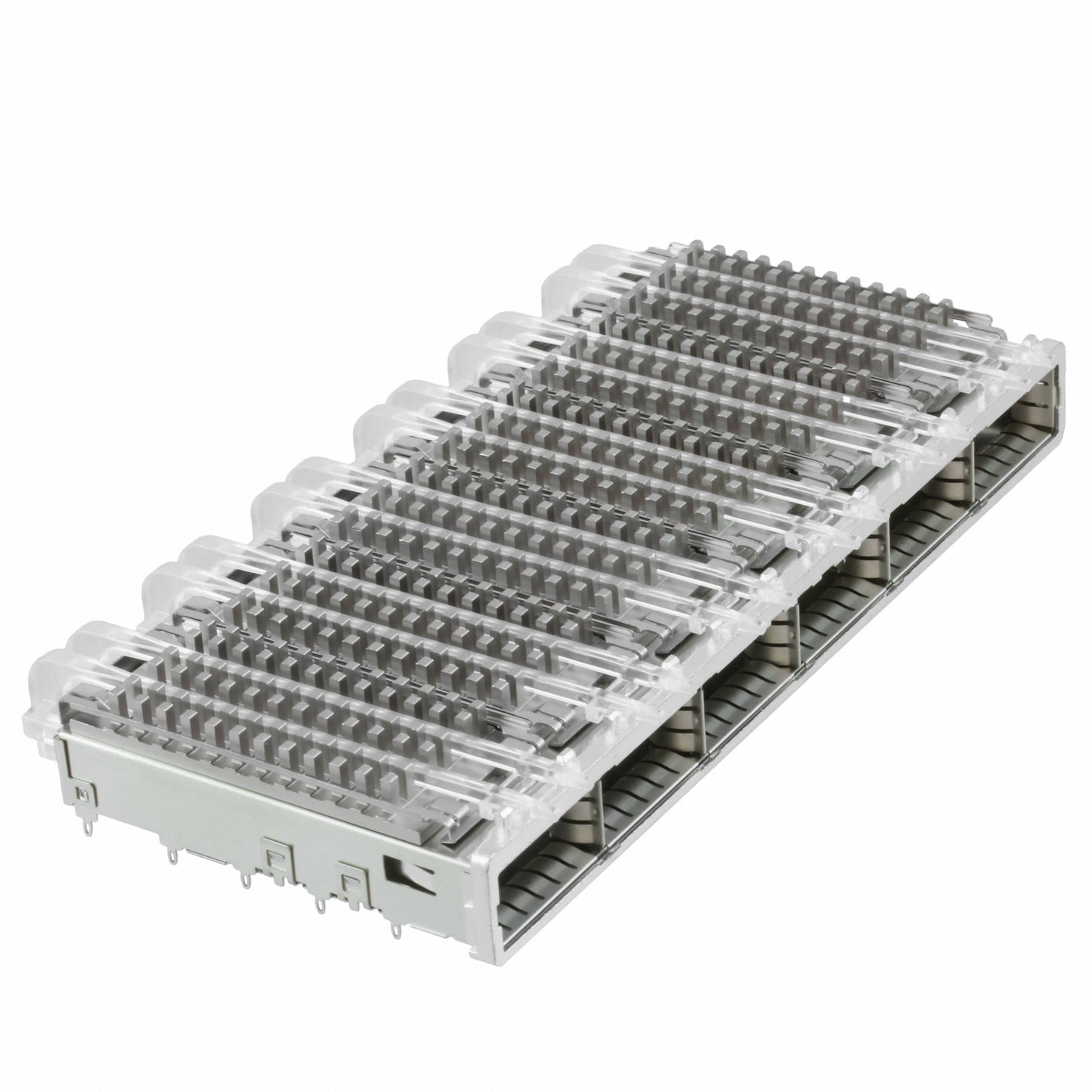 2143307-2 QSFP Cage Ganged (1 x 6) with Heat Sink Connector Included Lightpipe 14 Gb/s