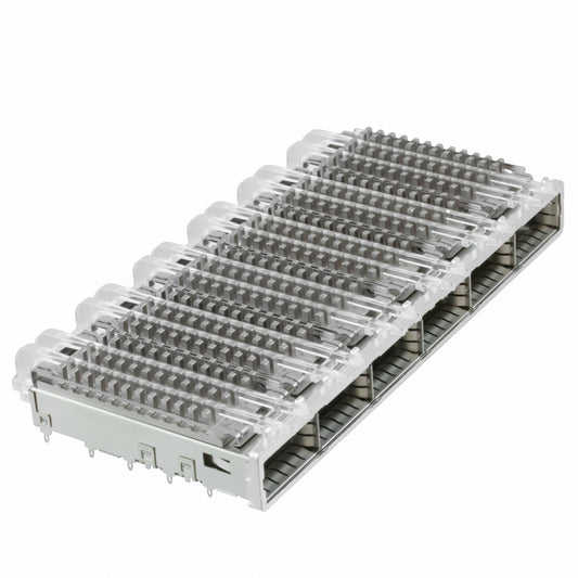 2143307-2 QSFP Cage Ganged (1 x 6) with Heat Sink Connector Included Lightpipe 14 Gb/s