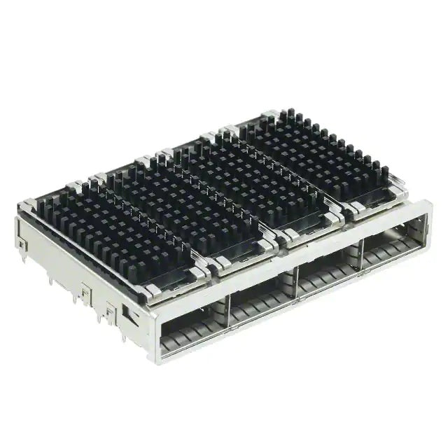 TE 2170615-3 QSFP Cage Ganged (1 x 4) with Heat Sink Connector Press-Fit Through Hole