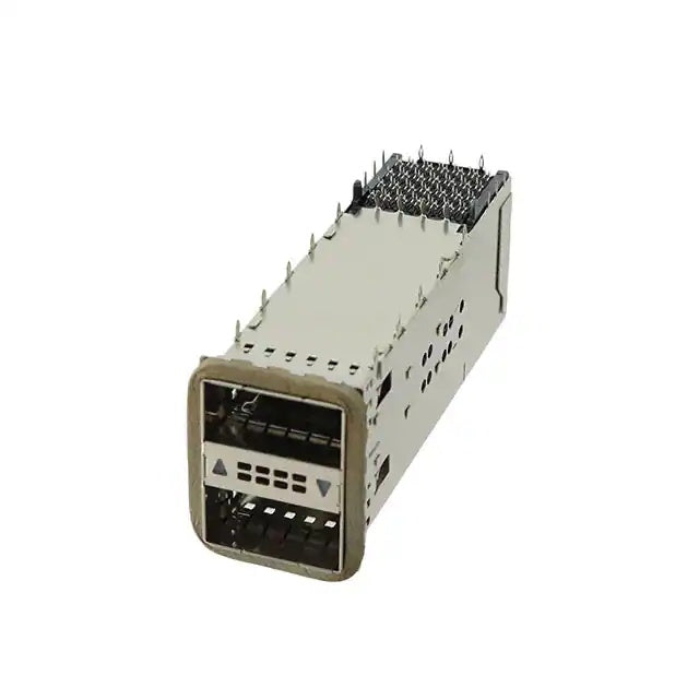 TE 2198373-2 ZQSFP+ Cage Assembly With Integrated Connector 2x1 Port Included Lightpipe