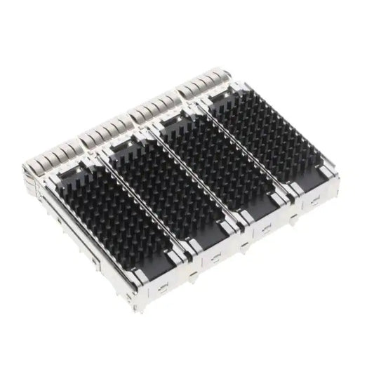 TE 2170745-4 QSFP28 Cage Assembly Ganged (1 x 4) with Heat Sink Connector Press-Fit